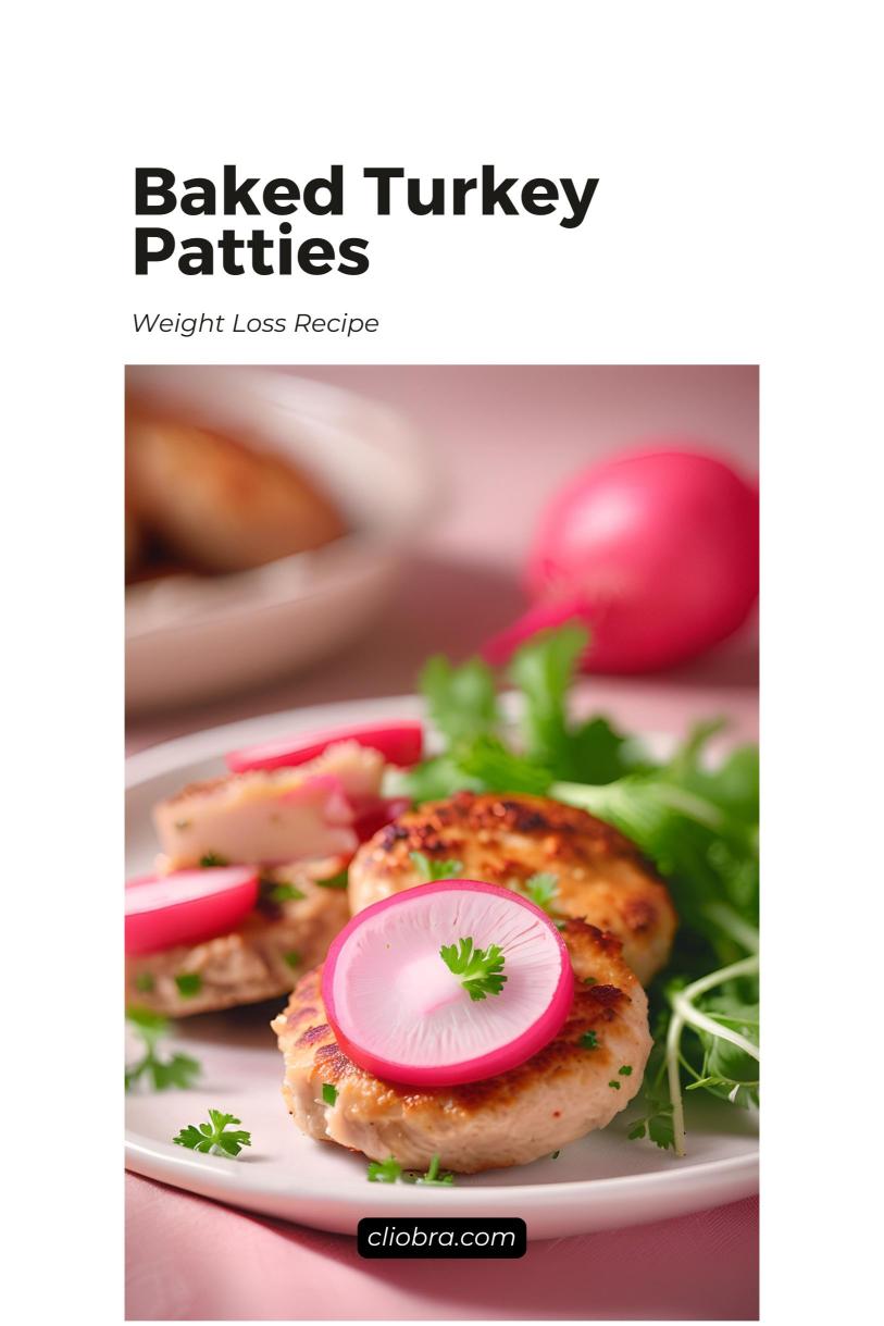 Baked Turkey Patties Served with a Radish, Cheese, and Cucumber Salad – A Weight Loss Recipe