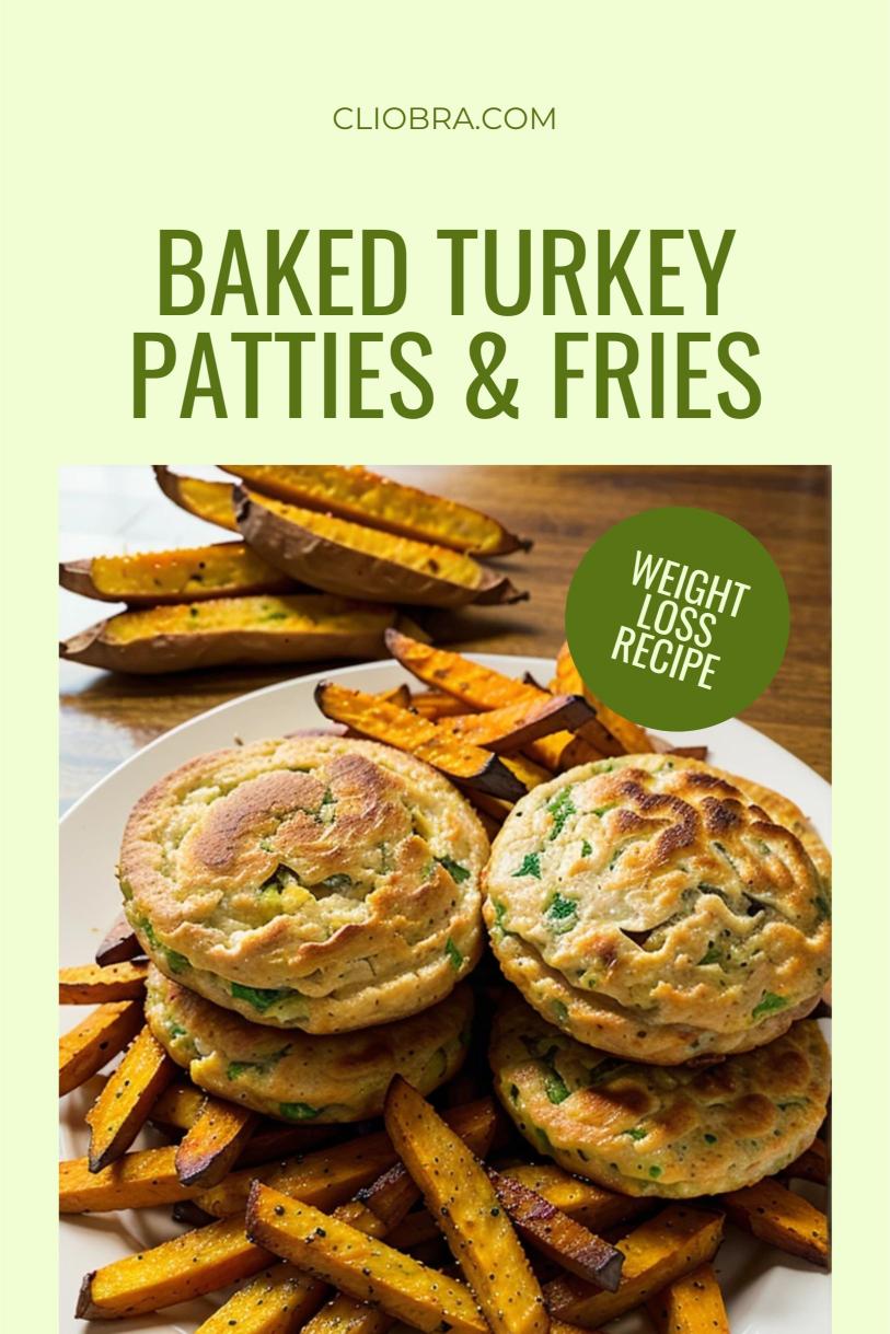 Baked Turkey Patties with Roasted Sweet Potato Fries – A Tasty Weight Loss Recipe