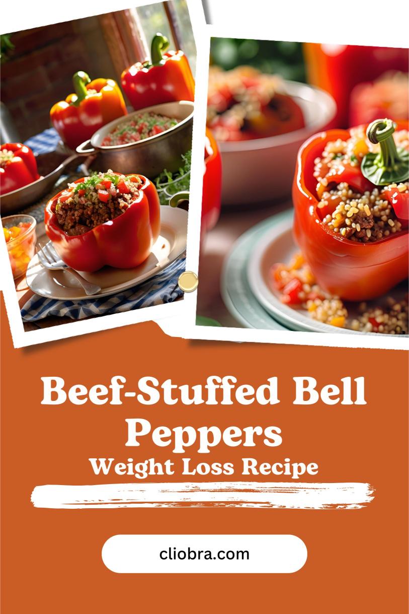 Beef-Stuffed Bell Peppers with Quinoa and Diced Tomatoes – A Weight Loss Recipe