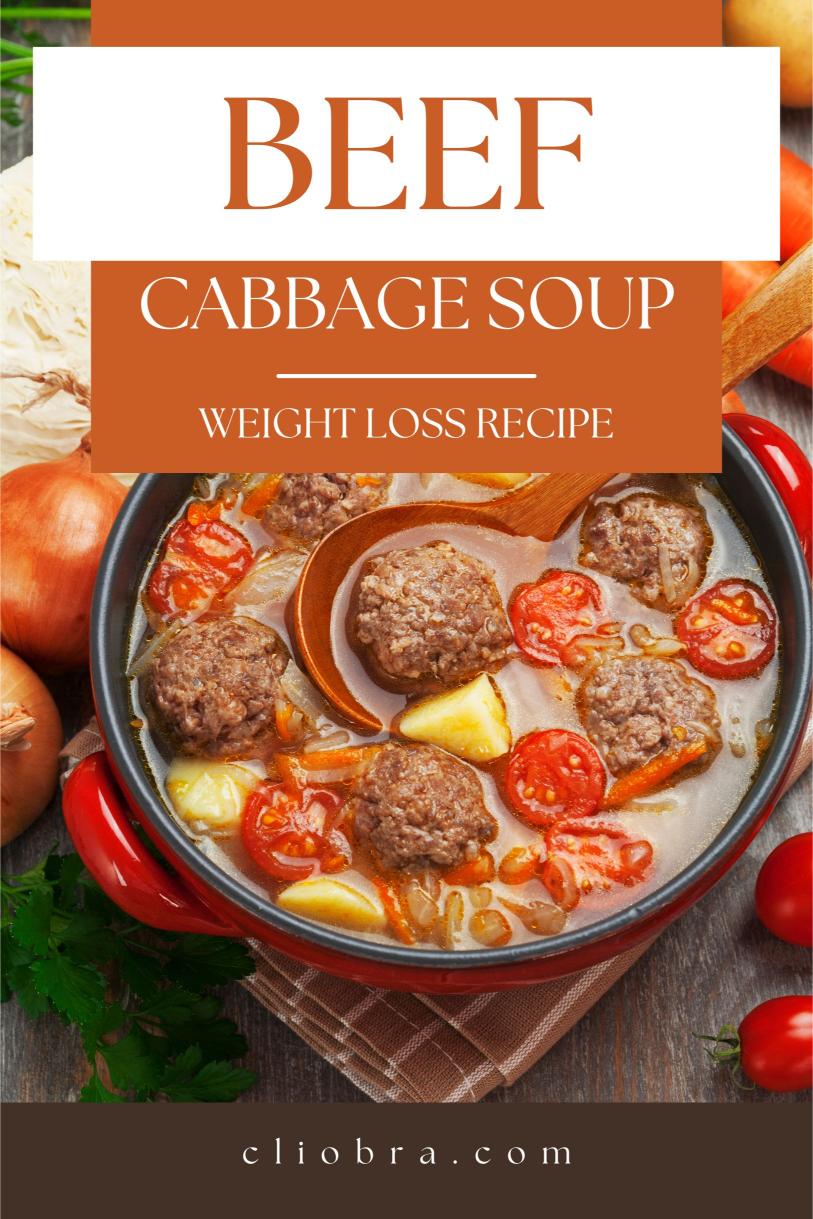 Beef and Cabbage Soup with a Light Tomato Broth – A Low Calorie Weight Loss Recipe