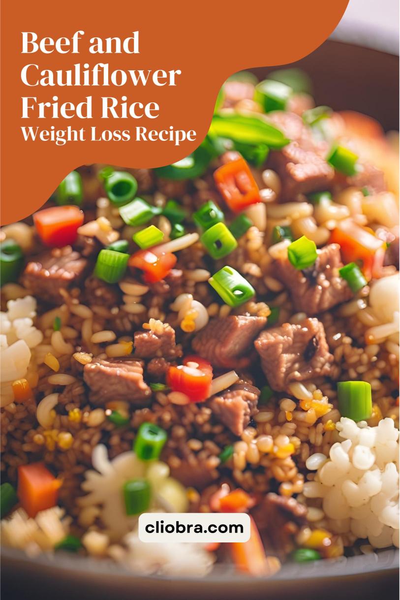 Beef and Cauliflower Fried Rice with Green Onions – A Low Carb Weight Loss Recipe