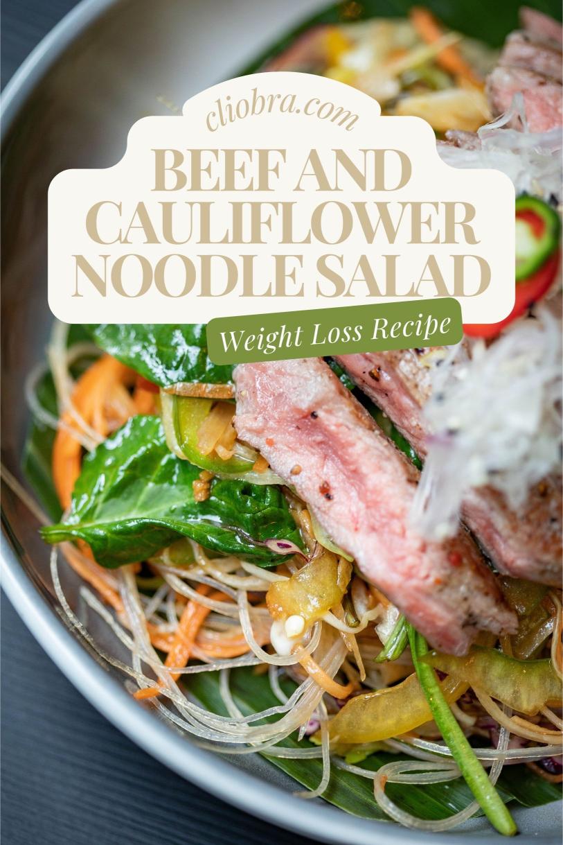 Beef and Cauliflower Noodle Salad with Sesame Dressing Weight Loss Recipe