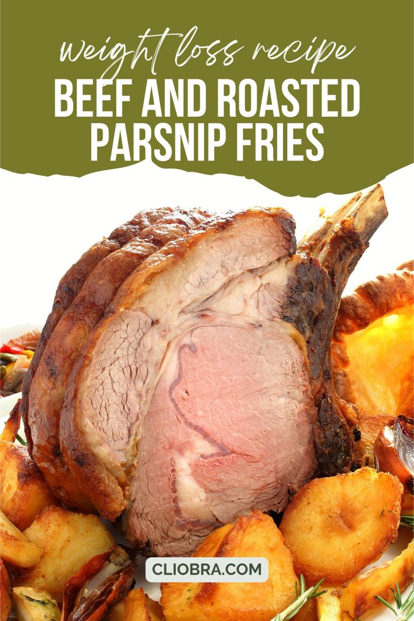 Beef and Roasted Parsnip Fries Seasoned with Paprika – A Tasty and Healthy Weight Loss Recipe