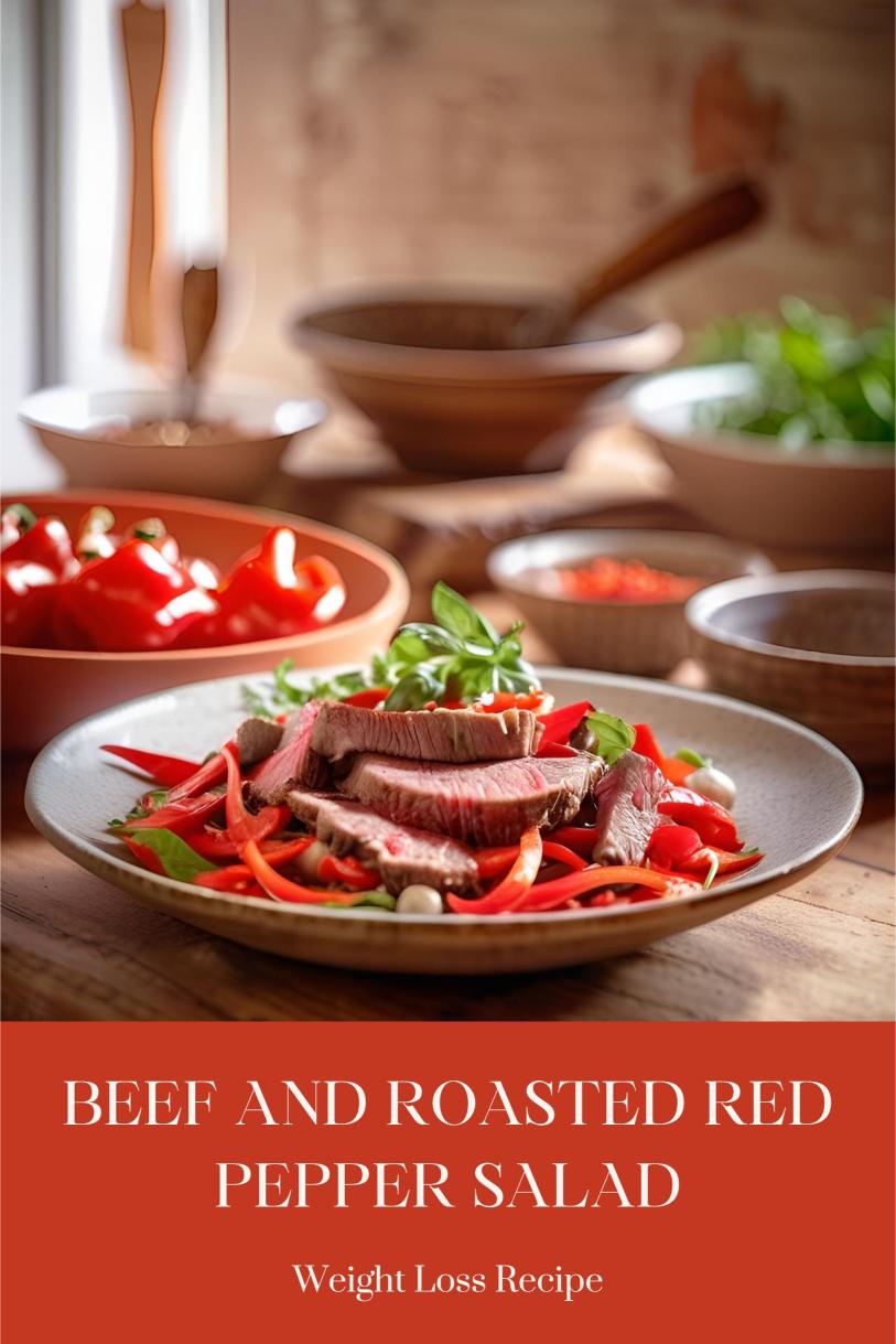 Beef and Roasted Red Pepper Salad with Mixed Greens – A Flavorful Weight Loss Recipe