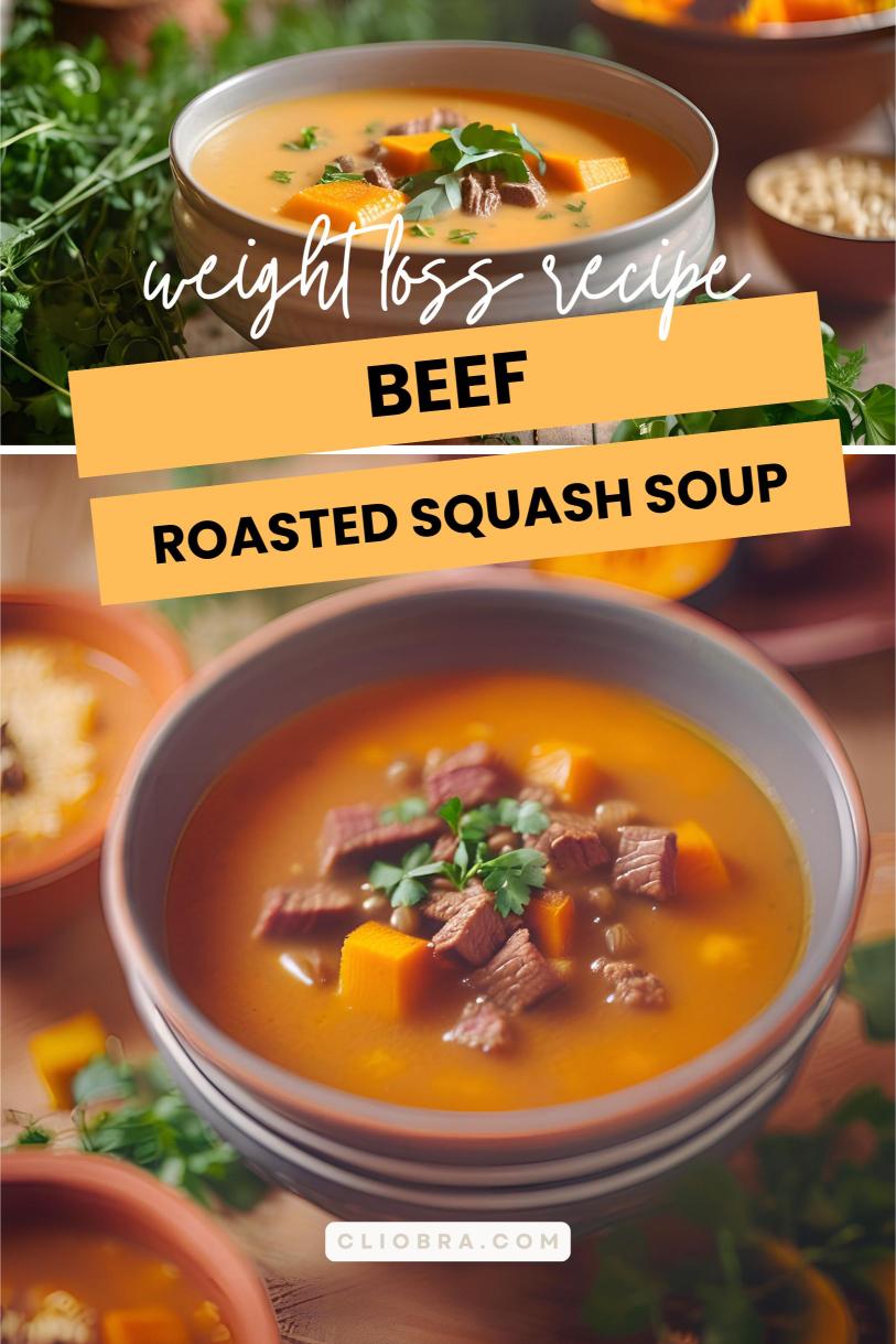 Beef and Roasted Squash Soup with Fresh Herbs – A Protein Packed Weight Loss Recipe