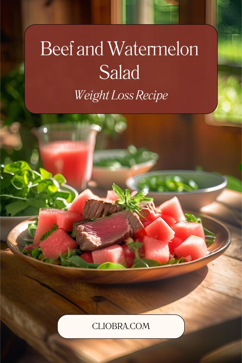 Beef and Watermelon Salad with Fresh Mint Leaves – A Protein Rich Weight Loss Recipe