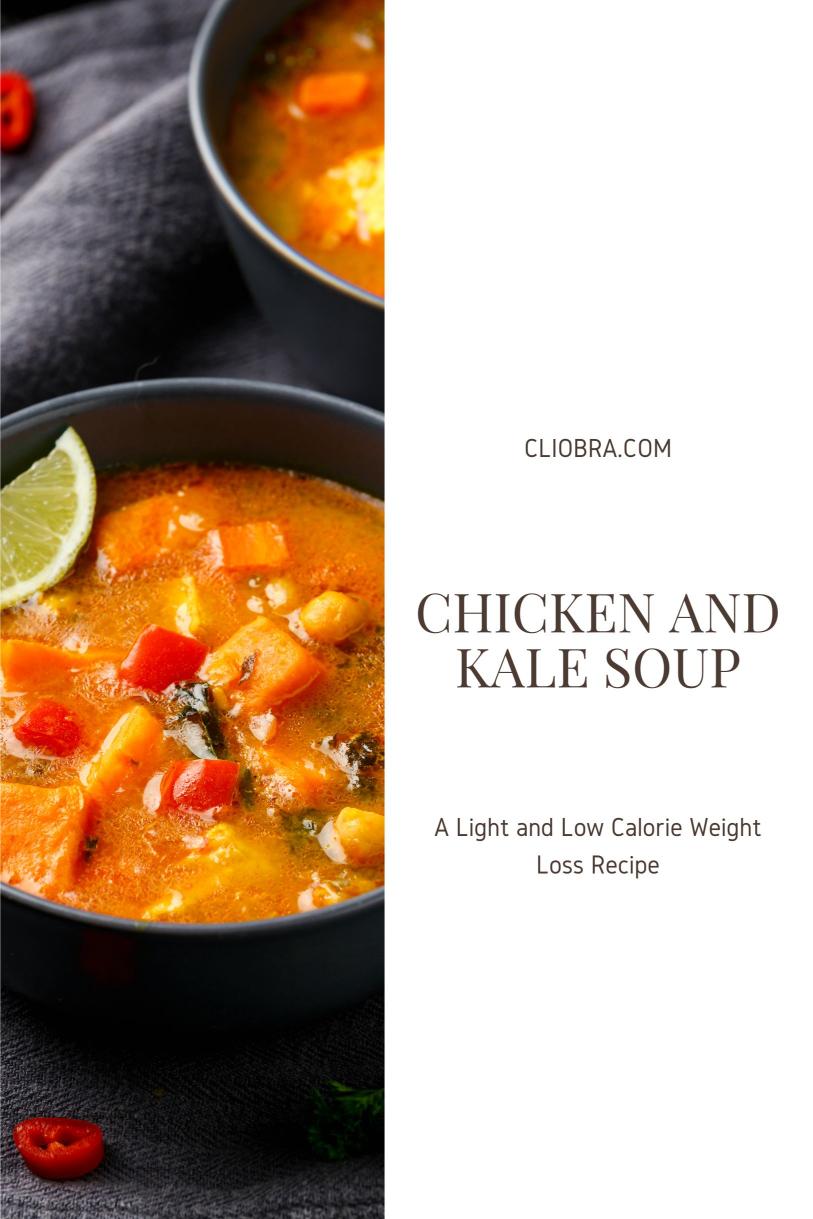 Chicken and Kale Soup with White Beans – A Light and Low Calorie Weight Loss Recipe