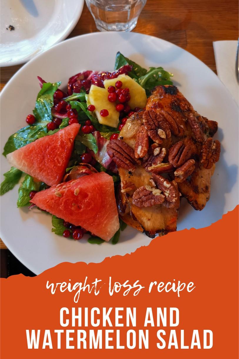 Chicken and Watermelon Salad with Mint, and Lime-Honey Dressing Weight Loss Recipe