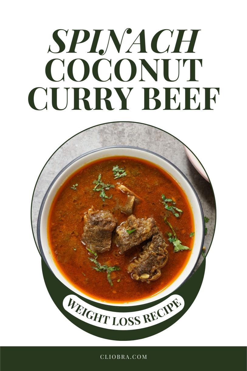 Coconut Curry Beef with Spinach – A Refreshing Low Calorie Weight Loss Recipe