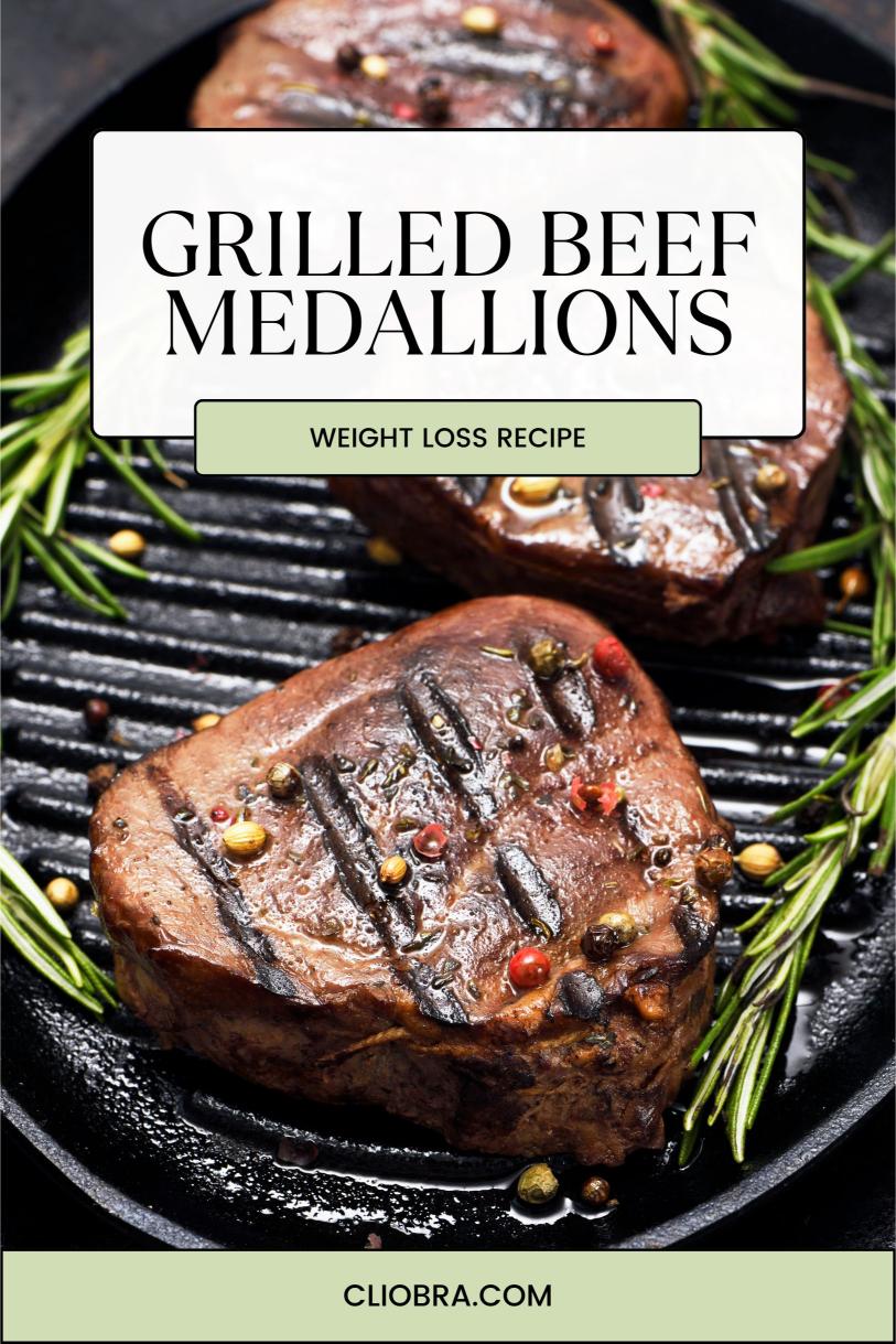 Grilled Beef Medallions with A Side of Grilled Pineapple and Lime Weight Loss Recipe