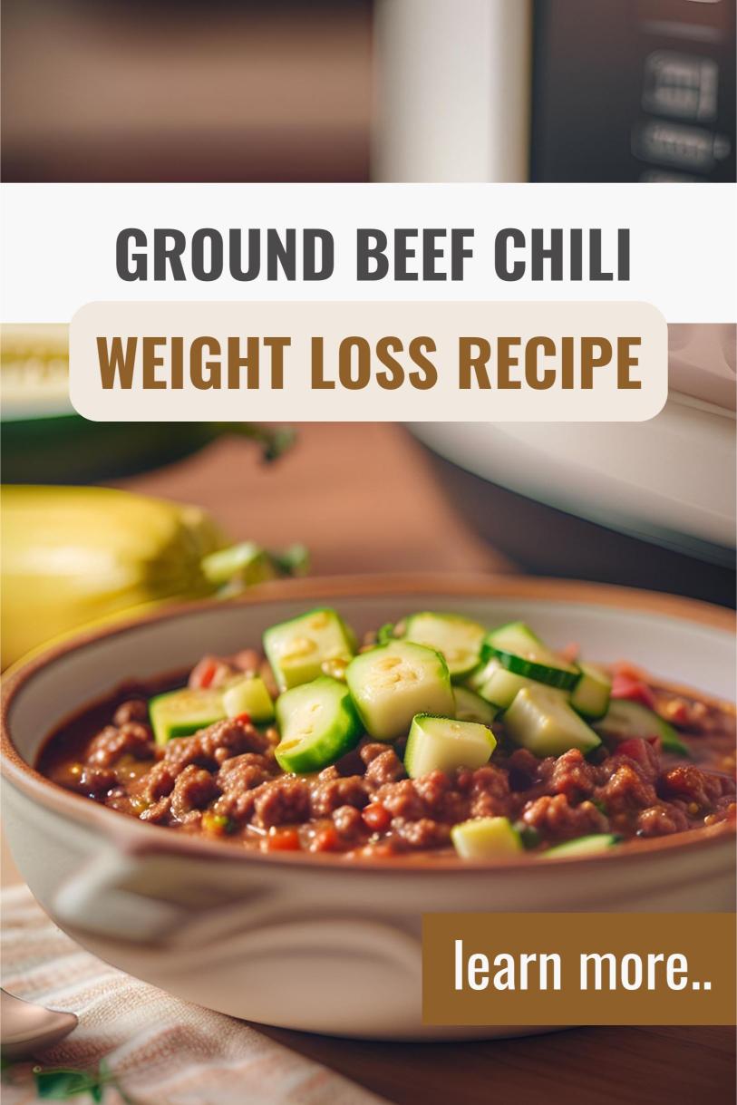 Ground Beef Chili with Zucchini Chunks and Crushed Tomatoes Weight Loss Recipe