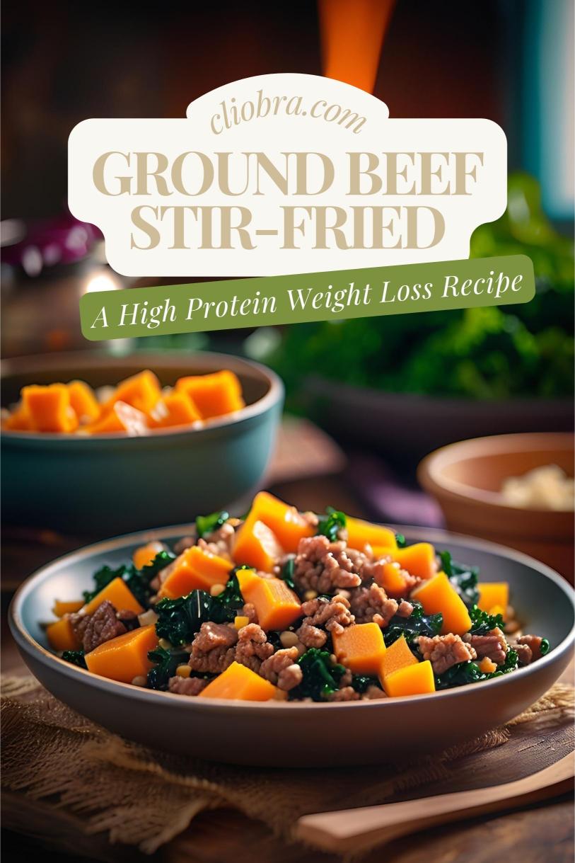 Ground Beef Stir-Fried with Kale and Diced Butternut Squash – A High Protein Weight Loss Recipe