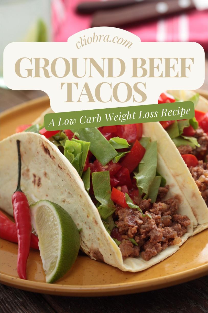 Ground Beef Tacos with Radish Slices and Lime in Lettuce Wraps – A Low Carb Weight Loss Recipe