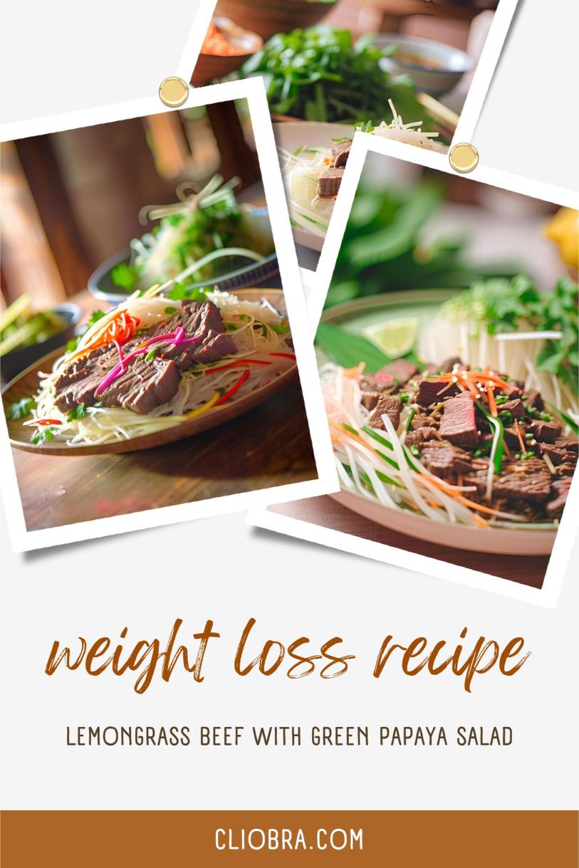 Lemongrass Beef with Green Papaya Salad – A Marinated and Tangy Weight Loss Recipe