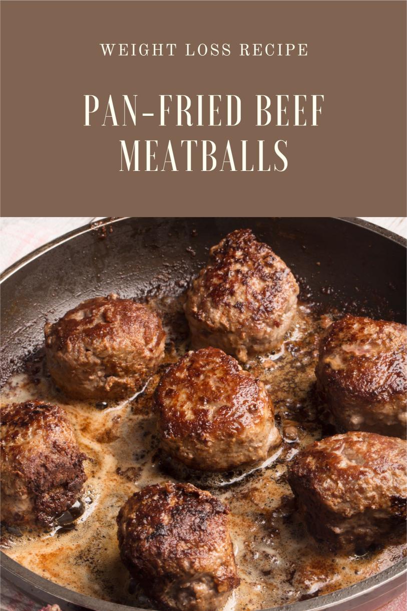 Pan-Fried Beef Meatballs in a Light Tomato Basil Sauce – A Protein Rich Weight Loss Recipe