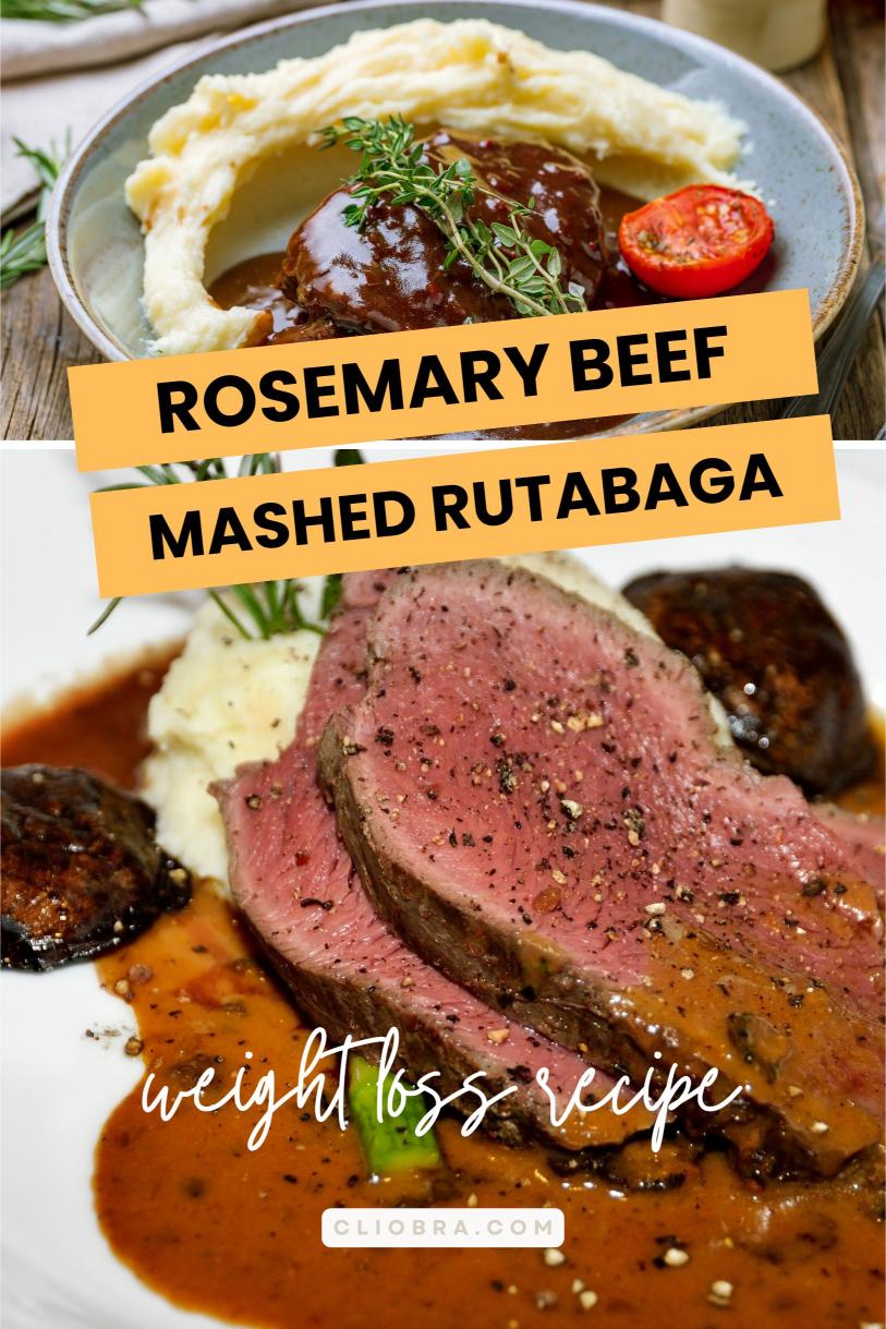 Rosemary Beef with Mashed Rutabaga – Grilled and High Protein Weight Loss Recipe