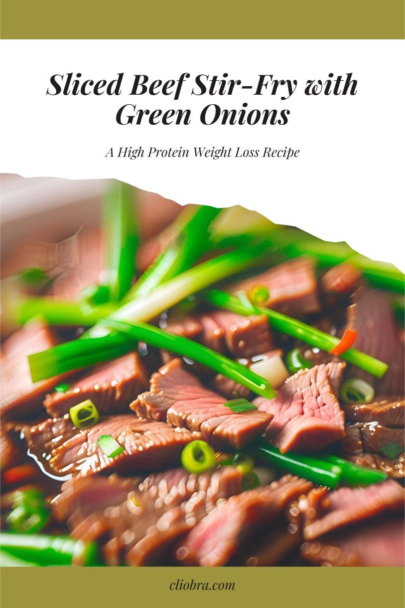 Sliced Beef Stir-Fry with Green Onions and Ginger in a Light Soy Glaze – A Weight Loss Recipe