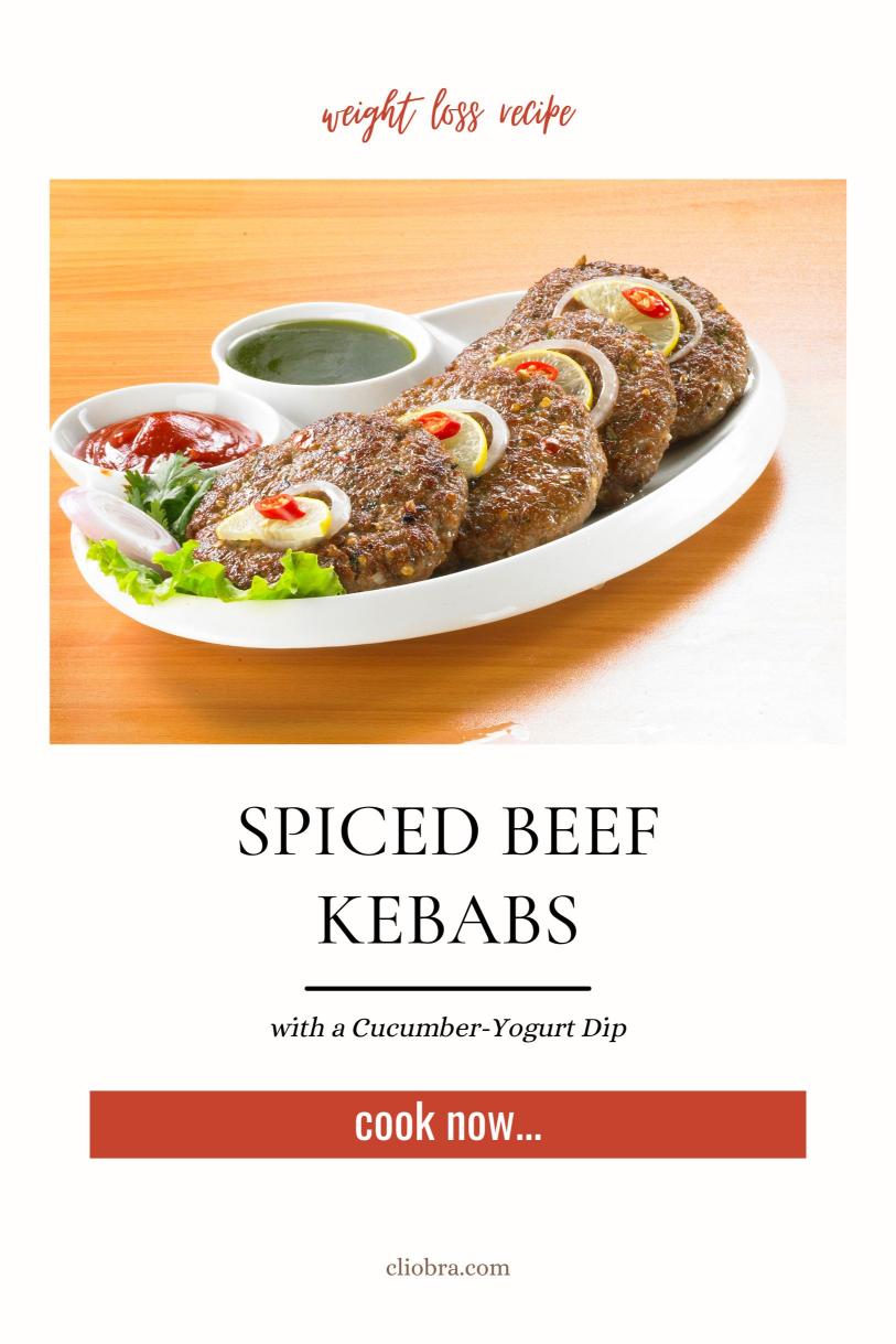 Spiced Beef Kebabs with a Cucumber-Yogurt Dip – A Protein Rich Weight Loss Recipe