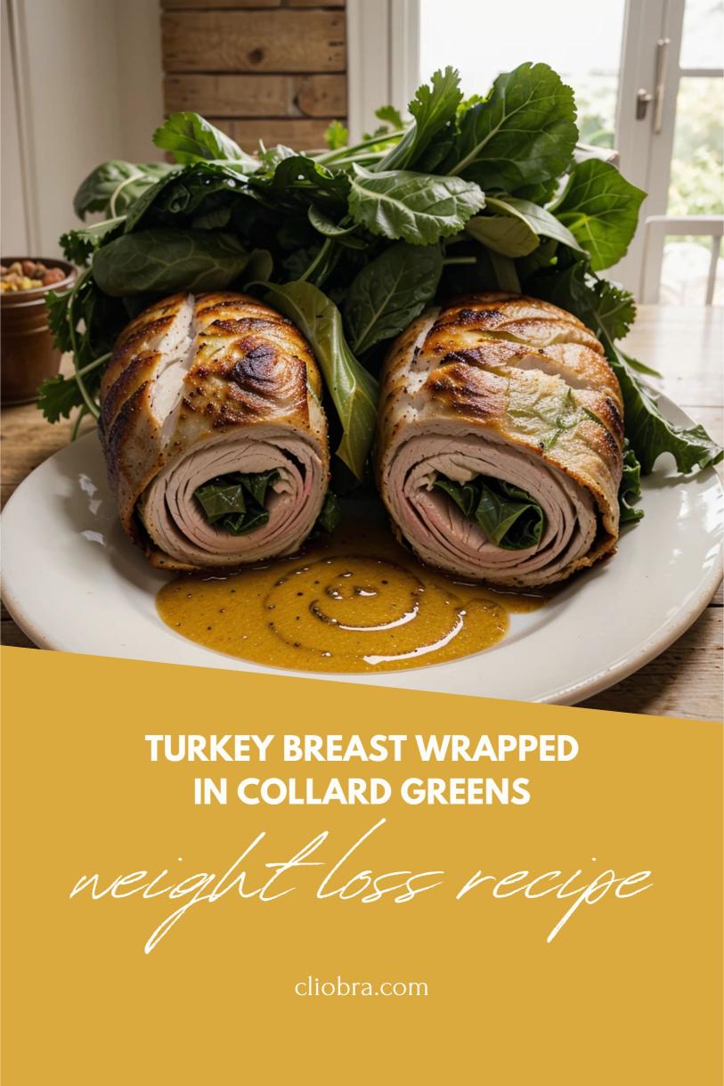 Turkey Breast Wrapped in Collard Greens and Baked with Lemon – A Weight Loss Recipe