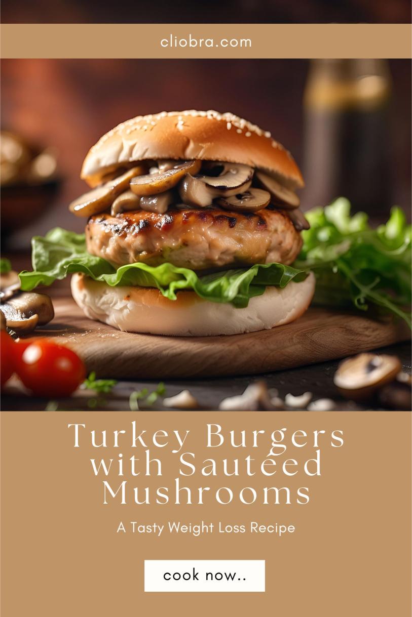 Turkey Burgers with Sautéed Mushrooms and Onions on a Bed of Greens – A Weight Loss Recipe