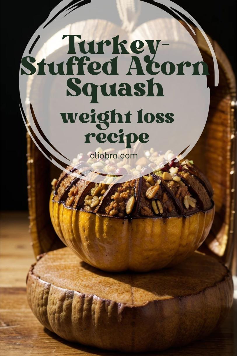 Turkey-Stuffed Acorn Squash with Cranberries and Walnuts – A High Protein Weight Loss Recipe