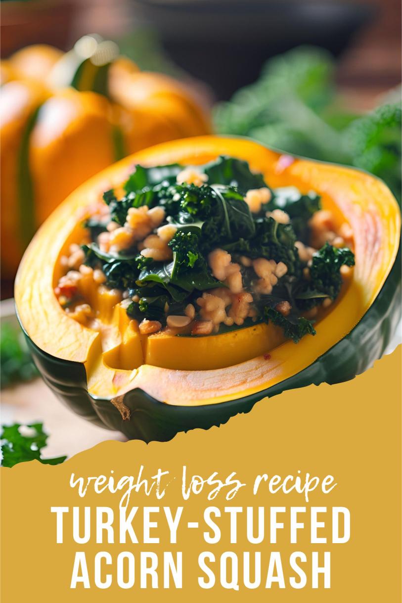 Turkey-Stuffed Acorn Squash with Kale, Avocado, and Cranberries – A Low Carb Weight Loss Recipe