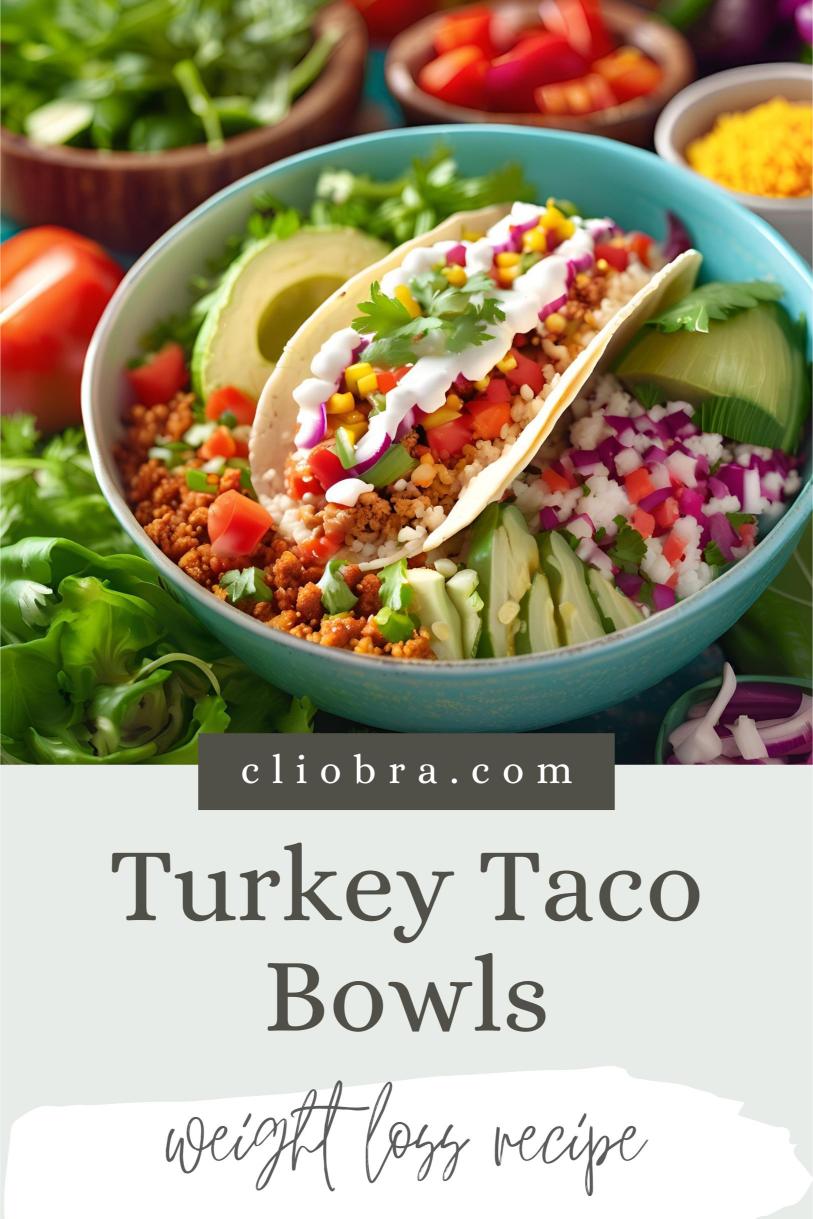 Turkey Taco Bowls with Cauliflower Rice and Guacamole – A Protein Packed Weight Loss Recipe