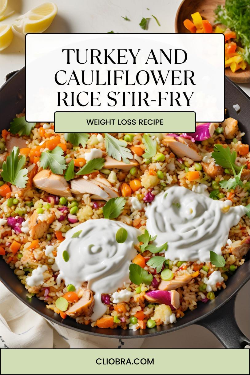 Turkey and Cauliflower Rice Stir-Fry with Greek Yogurt – A Low Calorie Weight Loss Recipe