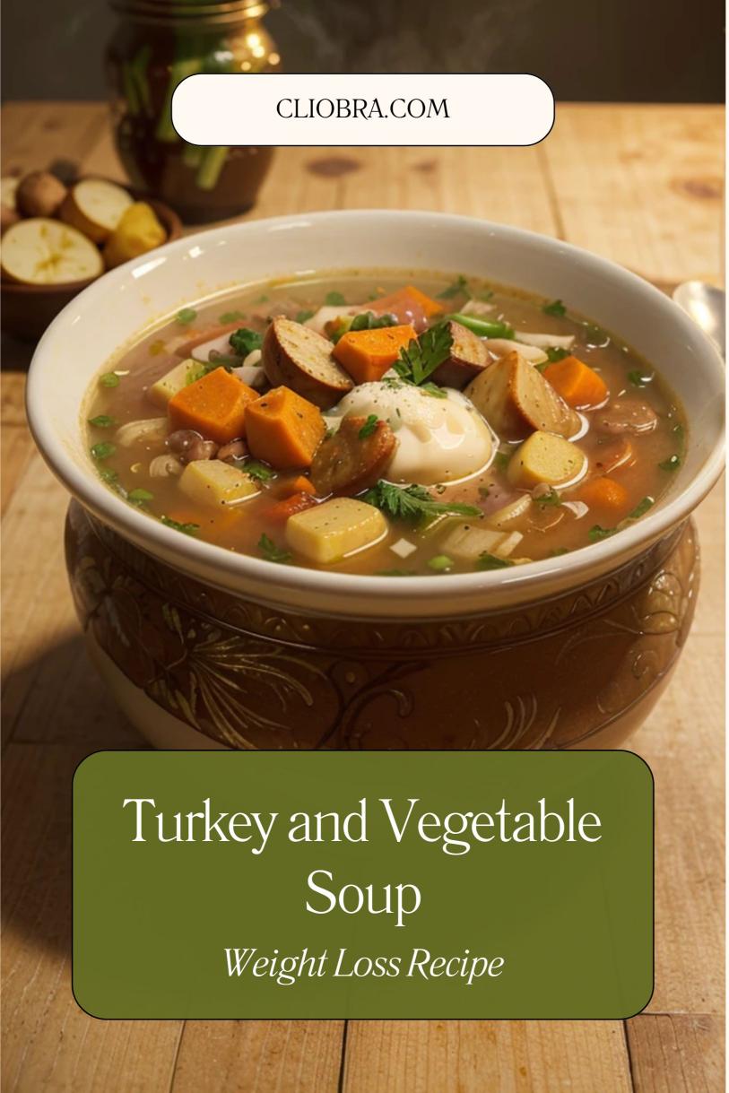 Turkey and Vegetable Soup with Carrots, Celery, and Thyme – A Low Carb Weight Loss Recipe