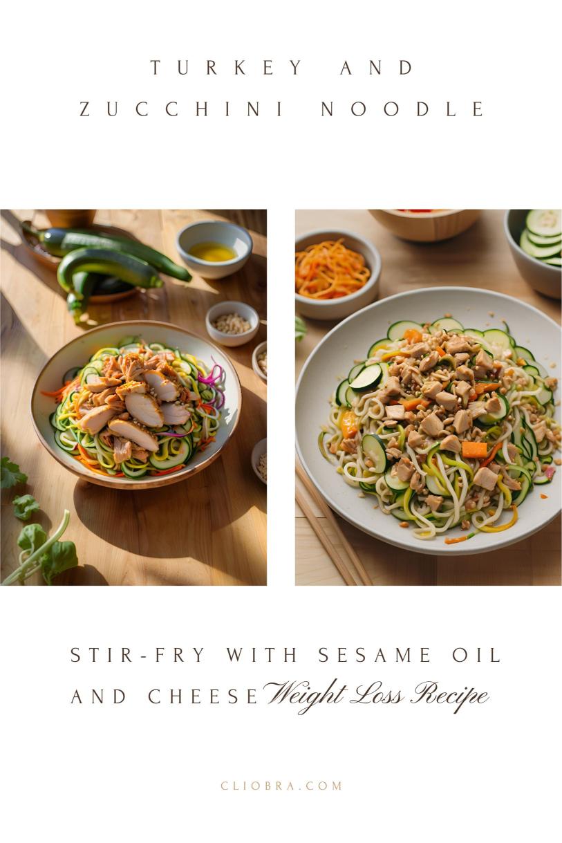 Turkey and Zucchini Noodle Stir-Fry with Sesame Oil and Cheese – A Weight Loss Recipe